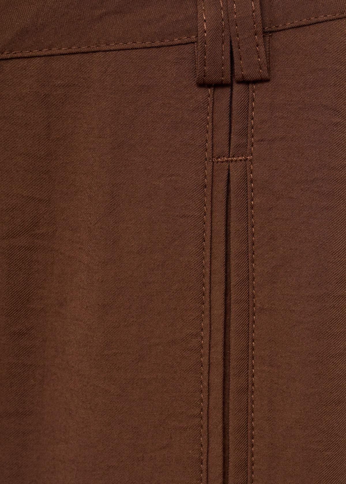 망고 테일러드 핀턱 스트레이트 슬랙스 팬츠 브라운 17074142 MARRON - 상세 이미지 4