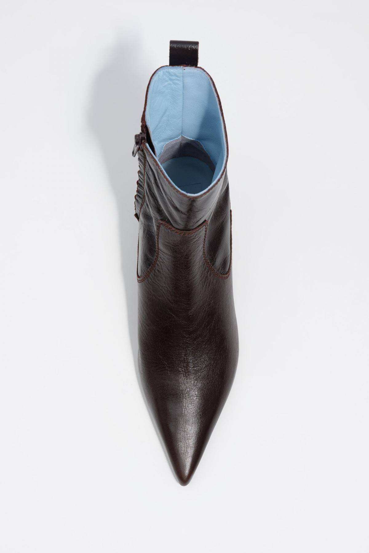 빔바이롤라 프리미엄 레더 포인티드토 다크브라운 앵클부츠 252BZ0613.10602 DARK BROWN - 상세 이미지 4