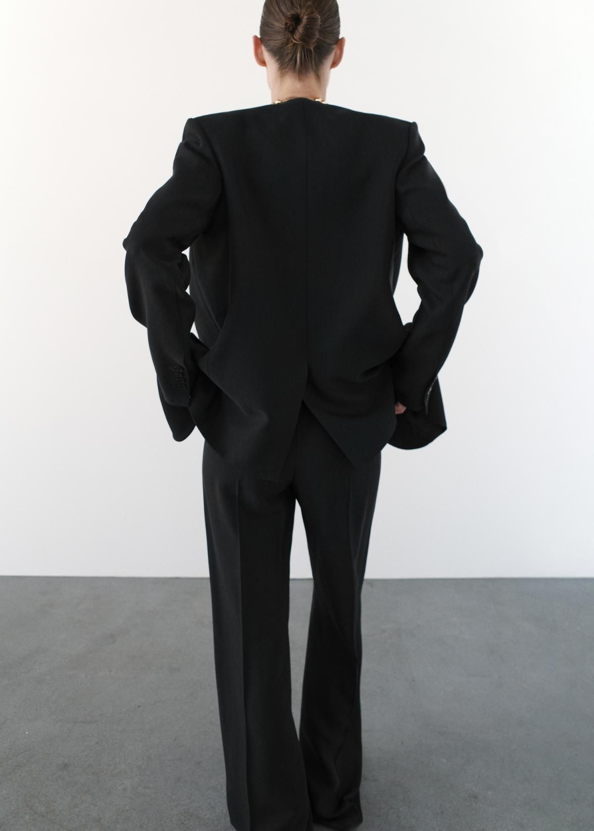 망고 테크니컬 스트레이트 슬랙스 팬츠 17016363 NEGRO - 상세 이미지 4