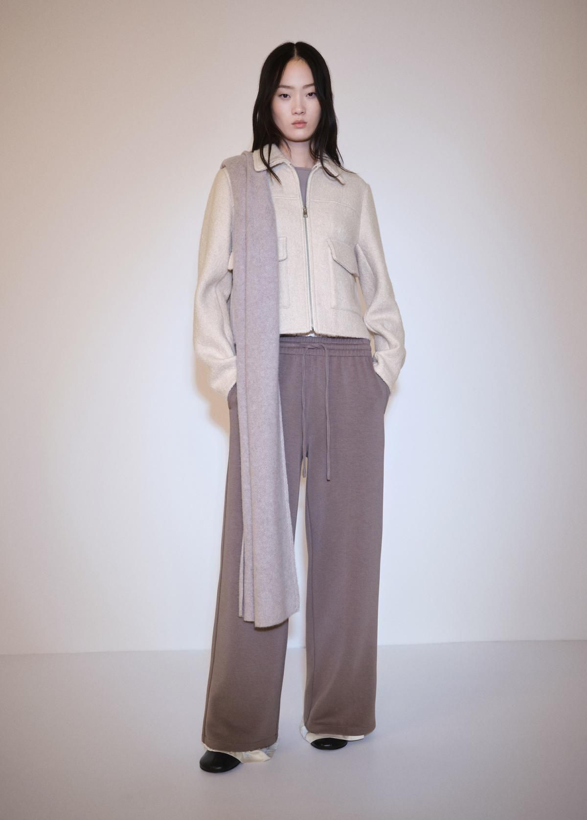 망고 크롭 울믹스 베이직 포켓 집업 재킷 17187678 BEIGE - 상세 이미지 3