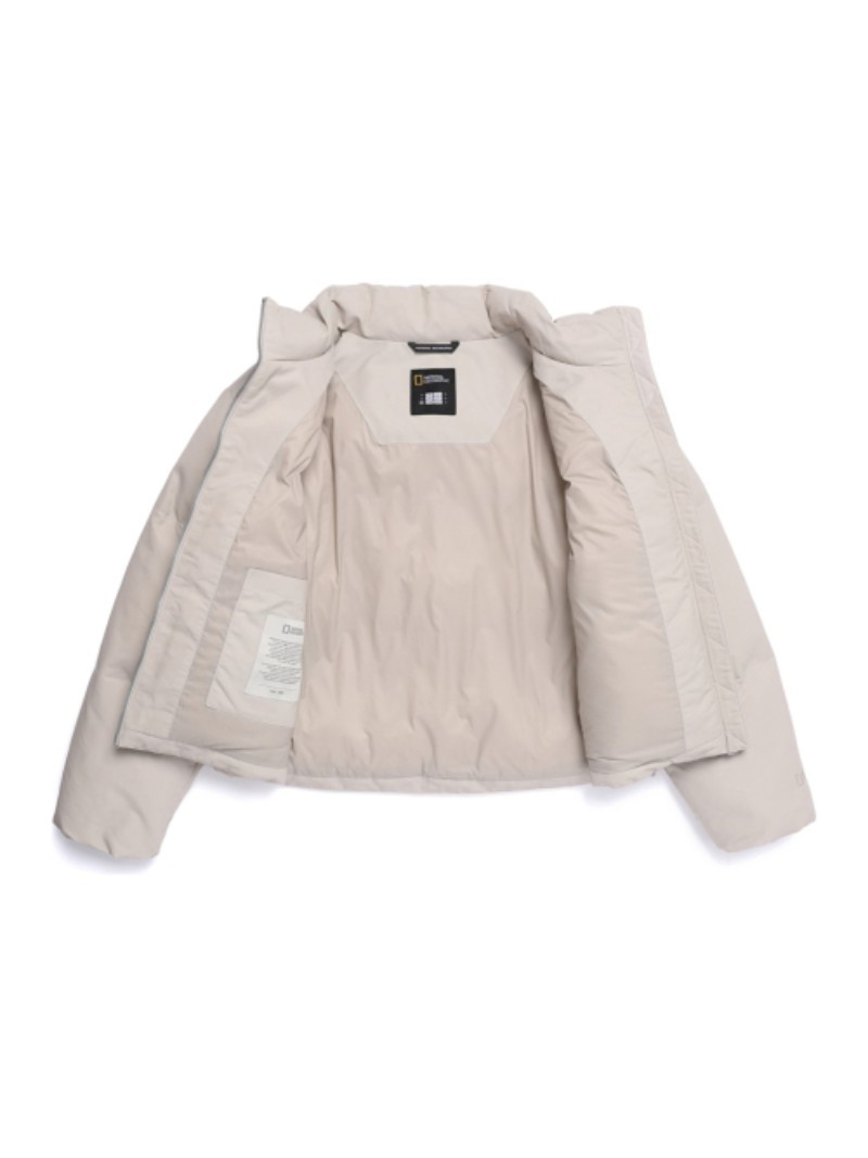 내셔널지오그래픽 패딩 세미크롭 하이넥 데일리다운 자켓 SILVER BIRCH, 085 - 상세 이미지 3