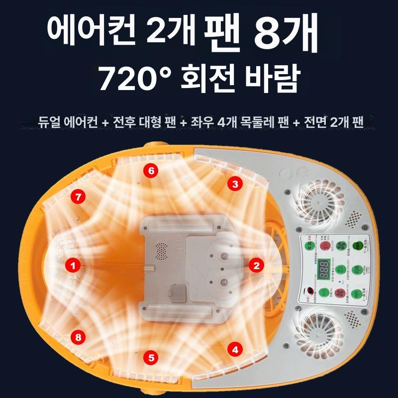안전모선풍기 헬멧 안전모 듀얼 공사장 헬맷 에어쿨팬 건설 쌍풍기 장착형 냉각팬 태양열 통풍 다크퍼플 - 상세 이미지 4