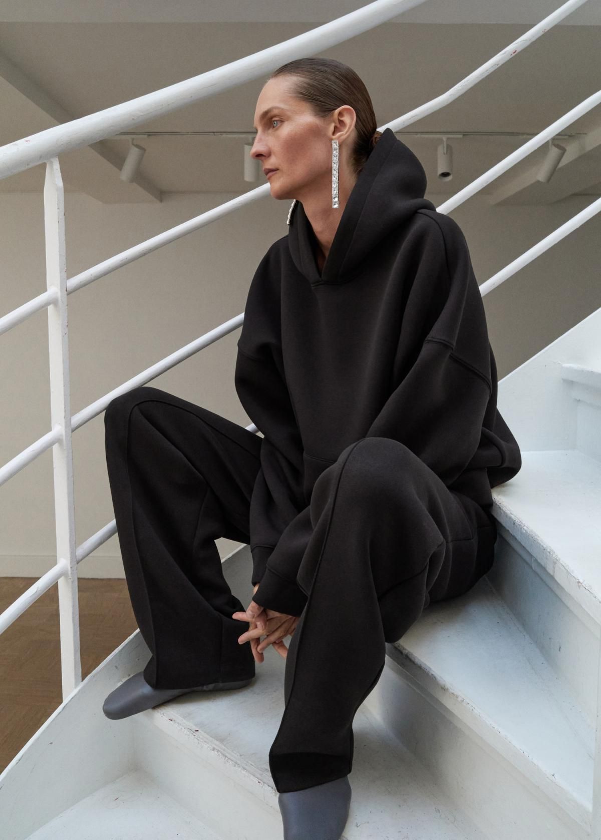 망고 테크니컬 스트레이트핏 미디웨이스트 밴딩 조거 팬츠 17066358 MARRON - 상세 이미지 2