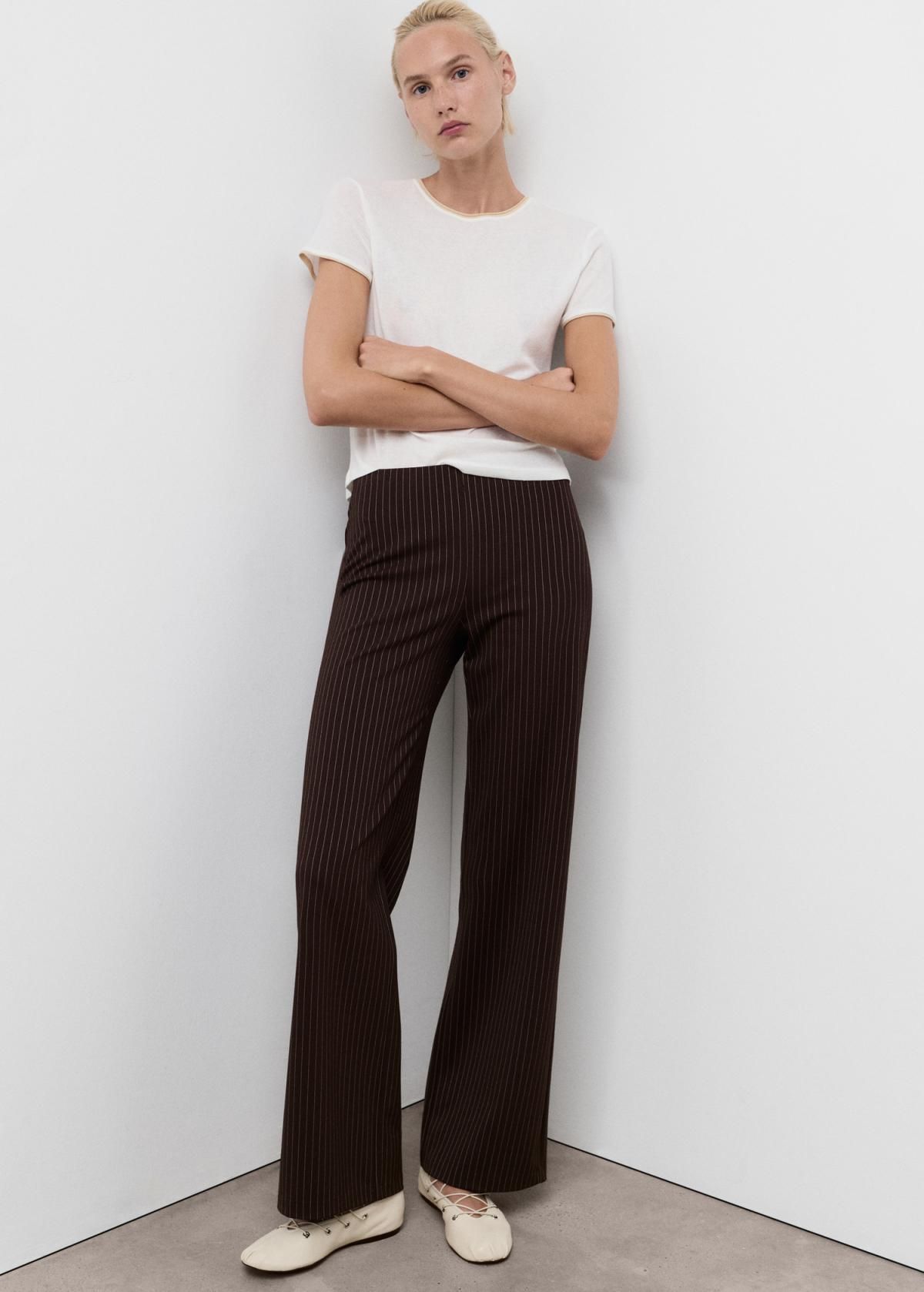 망고 스트레치 밴딩 스트레이트 슬랙스 팬츠 17094090 MARRON - 상세 이미지 5