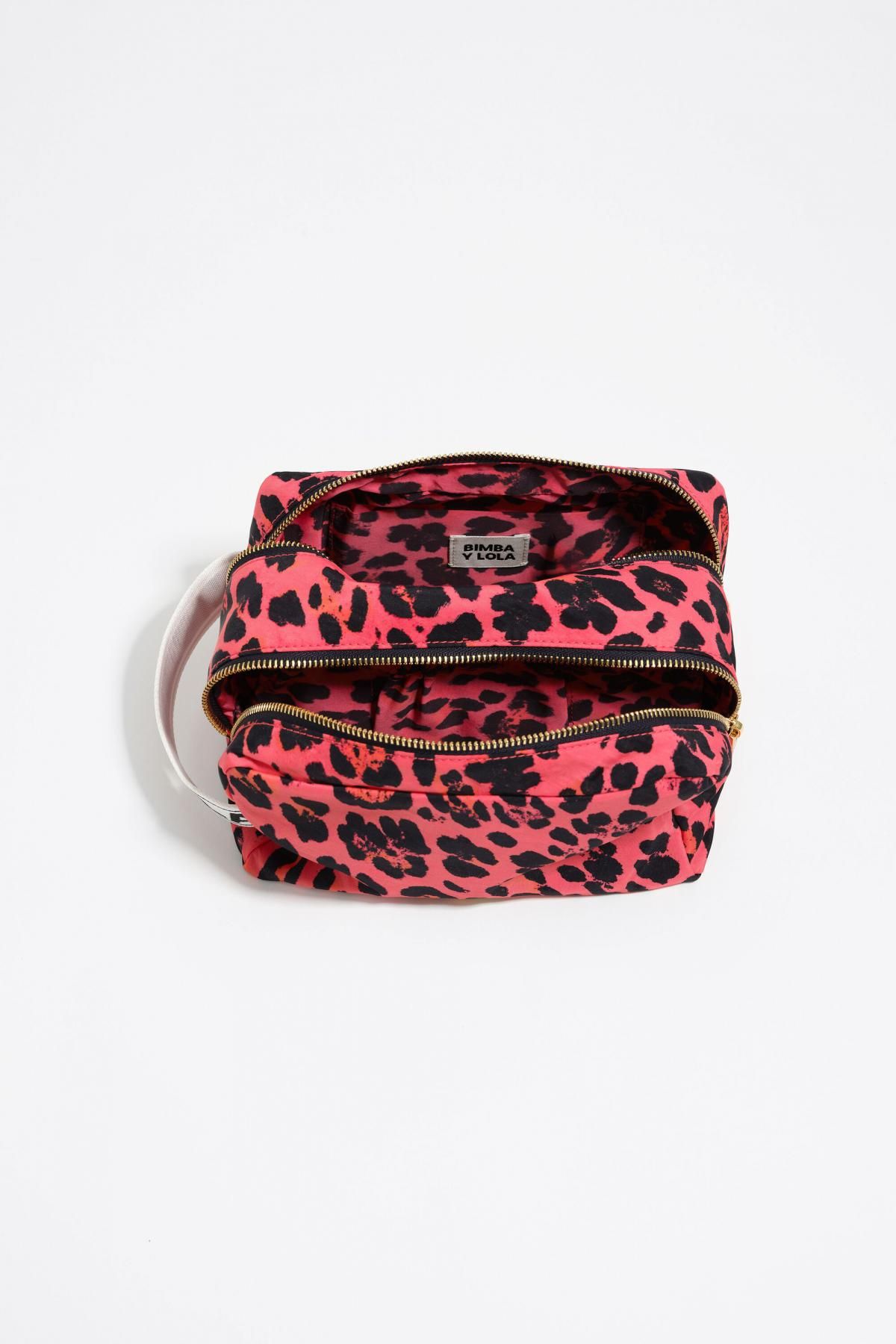빔바이롤라 레오파드 일렉트릭핑크 나일론 더블 코스메틱 파우치 252BBK459.11340 LEOPARD ELECTRIC PINK - 상세 이미지 3