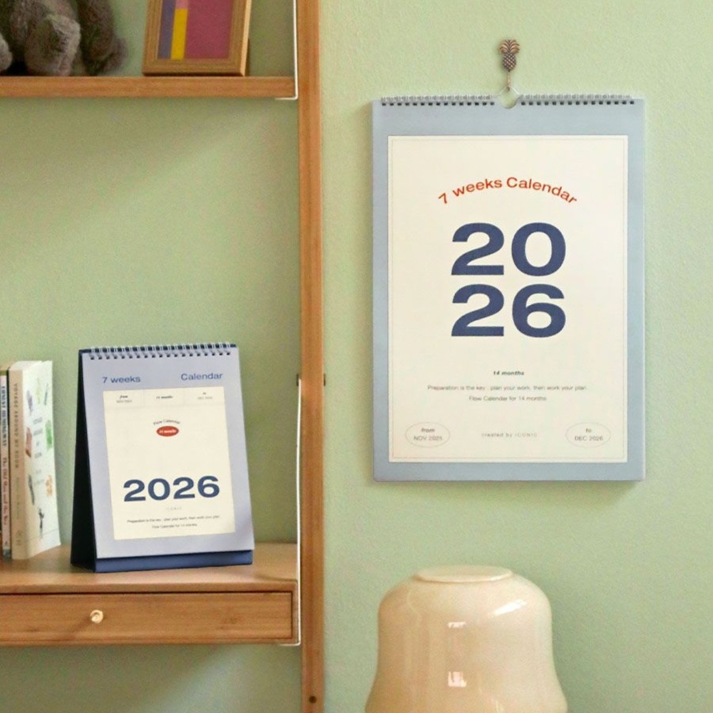 2026년 벽걸이달력 A3 26년 모던 심플 벽달력 2026 스프링 월캘린더 아이코닉 - 상세 이미지 5