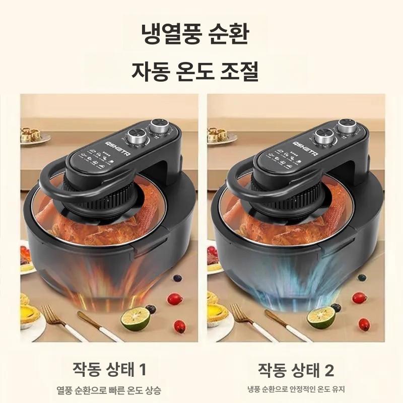 돌아가는팬 통돌이 롤링팬 자동 회전 볶음밥 10L 듀얼 - 상세 이미지 3
