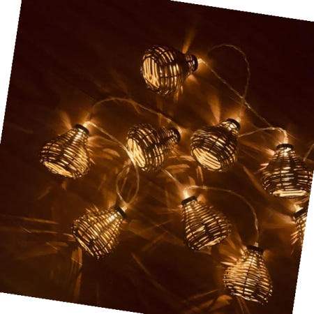 ShenzhenProductsCompany 자취방조명 감성캠핑 라탄 줄 조명 무드등 가랜드/스트링라이트