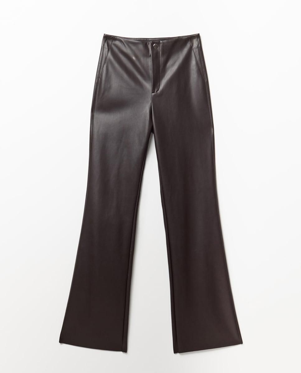 스페라 에코 레더 부츠컷 팬츠 56205104369 MARRON - 상세 이미지 4