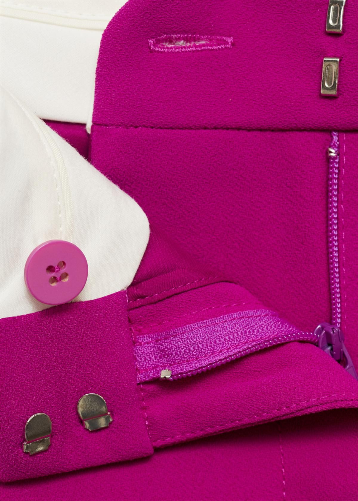 망고 테일러드 핑크 와이드 슬랙스 팬츠 핀턱 디테일 17031266 FUCSIA - 상세 이미지 5