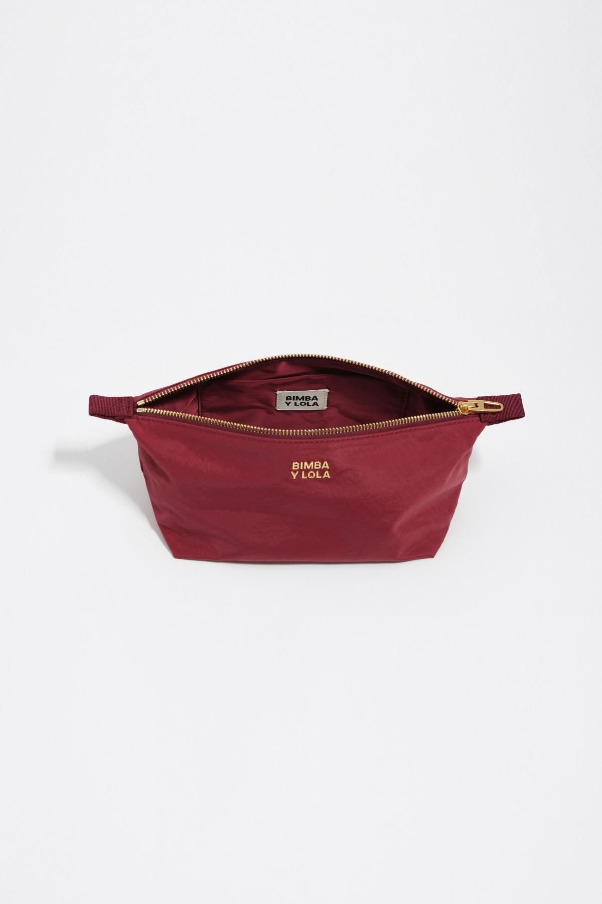 빔바이롤라 버건디 소프트 나일론 트라페지오 코스메틱 파우치 252BBI415.11210 BURGUNDY - 상세 이미지 3