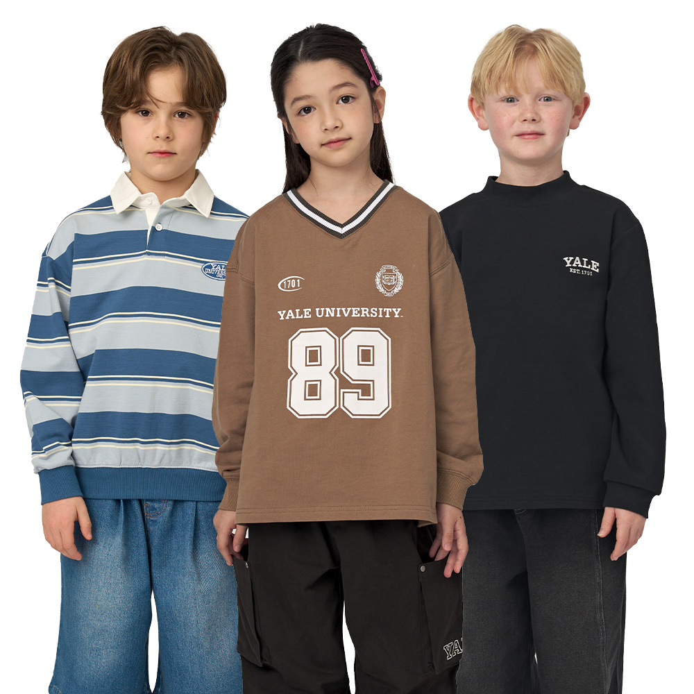 예일키즈 초겨울 가을 특가 긴팔 티셔츠 카라티 주니어 - 상품 이미지