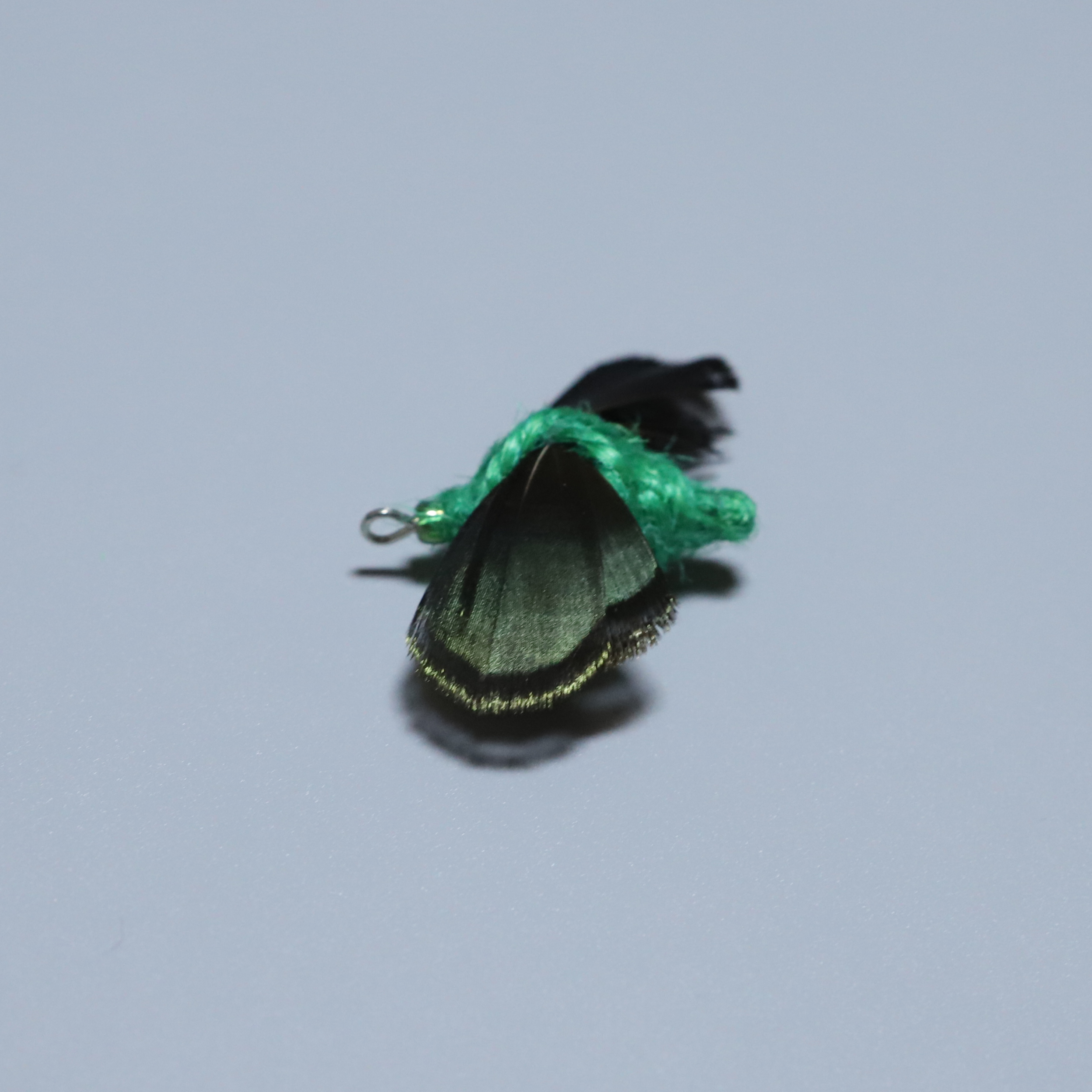 ABIBI'S GOMULSANG 수제 고양이 장난감 리필 낚시대 미끼 끈 벌레 깃털 곤충 초록예쁜밤나방 - 상세 이미지 3