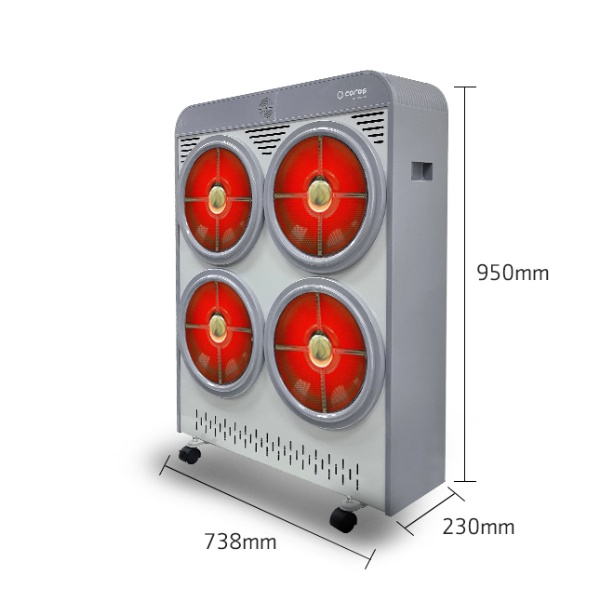 카페용 저전력 전기히터 개별난방 4구 하이라이트히터 16평형