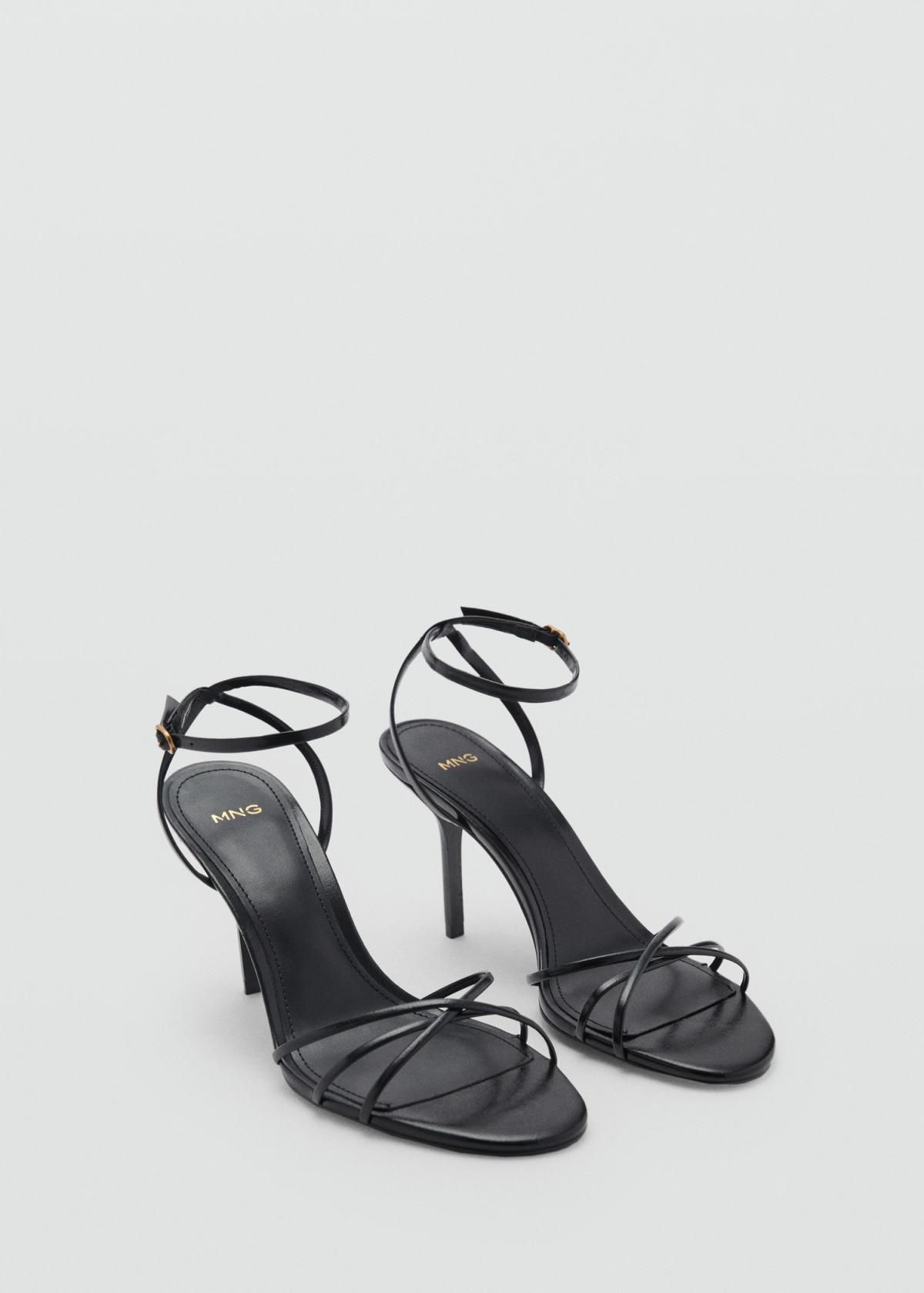 망고 스트랩 샌들 앵클버클 하이힐 파티슈즈 87064805 NEGRO - 상세 이미지 2