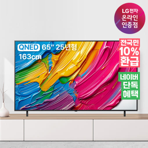 LG 65인치 QNED TV 설치 사진