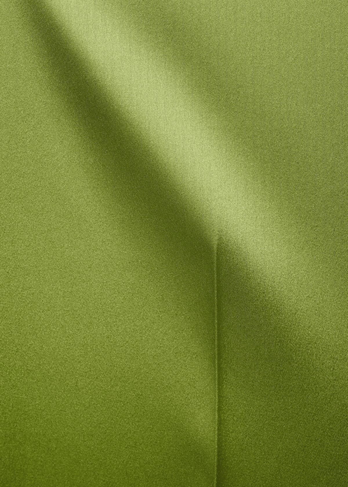 망고 새틴 스트레이트 롱 슬랙스 팬츠 17061125 VERDE - 상세 이미지 5