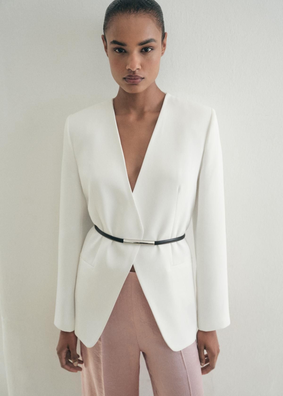 망고 새틴 와이드 팬츠 링클 이펙트 17064421 ROSA PASTEL - 상세 이미지 2