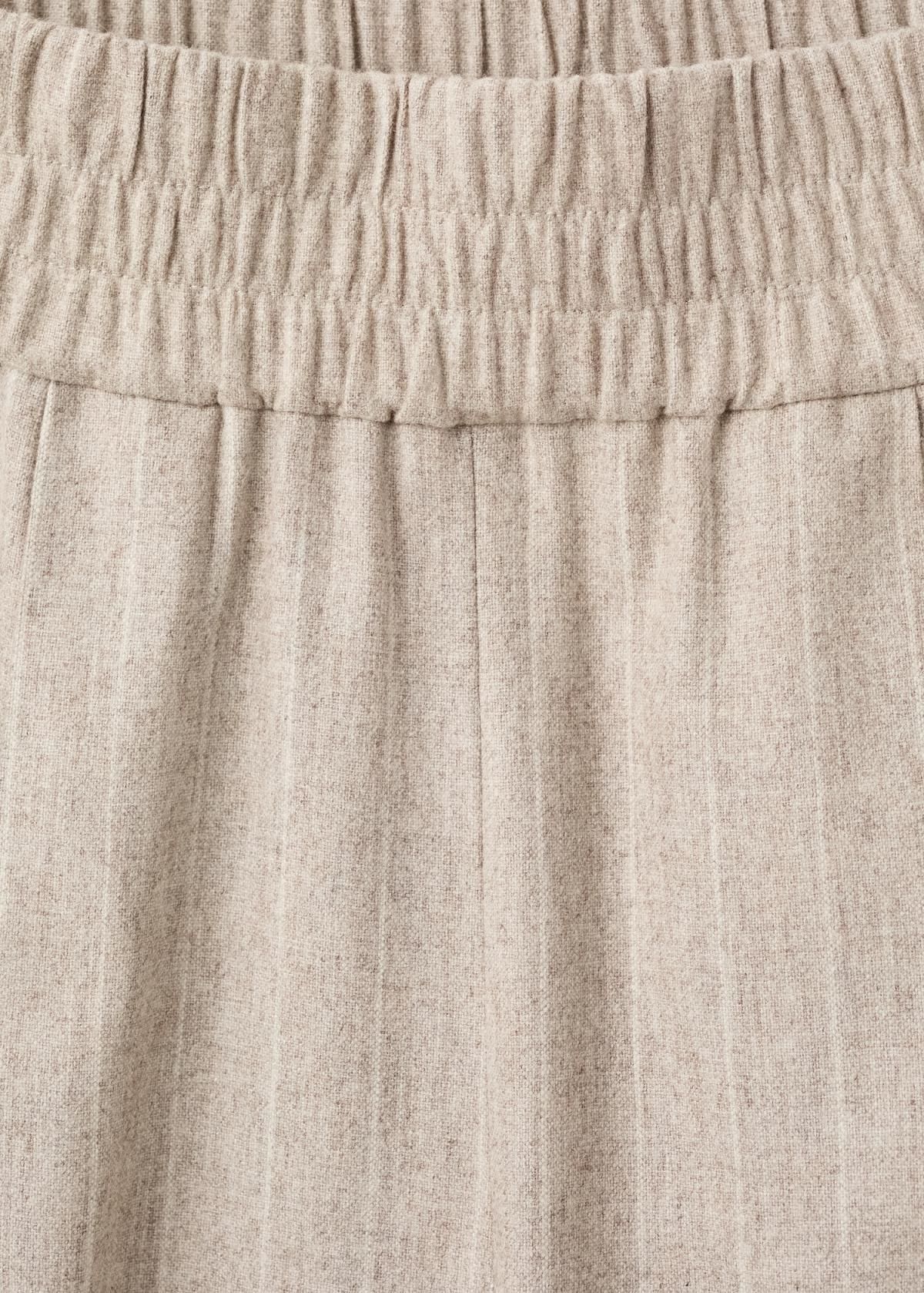 망고 테크니컬 울 블렌드 핀스트라이프 슬랙스 팬츠 17057140 GRIS - 상세 이미지 5