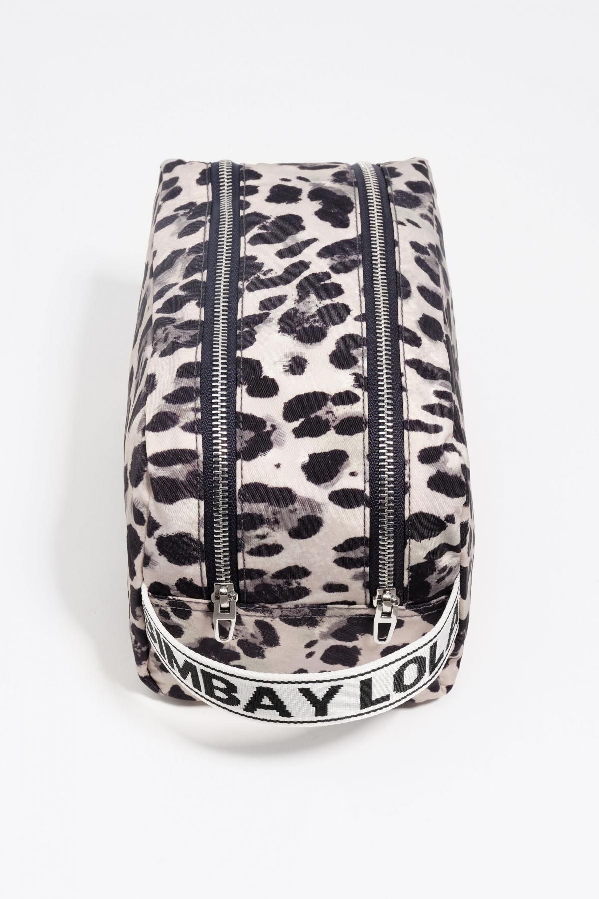 빔바이롤라 레오파드 패턴 테크니컬 나일론 더블 코스메틱 파우치 252BBK459.10342 LEOPARD GREY - 상세 이미지 2