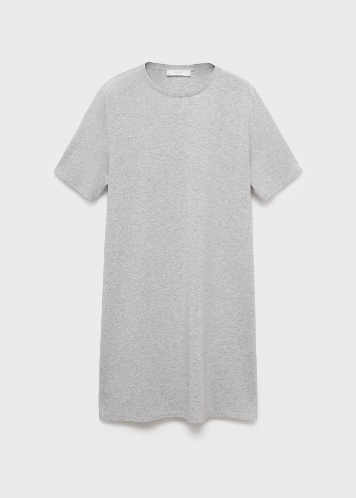 망고 엘라스틱 라이트그레이 미니 원피스 17091540 GRIS CLARO/PASTEL - 상품 이미지