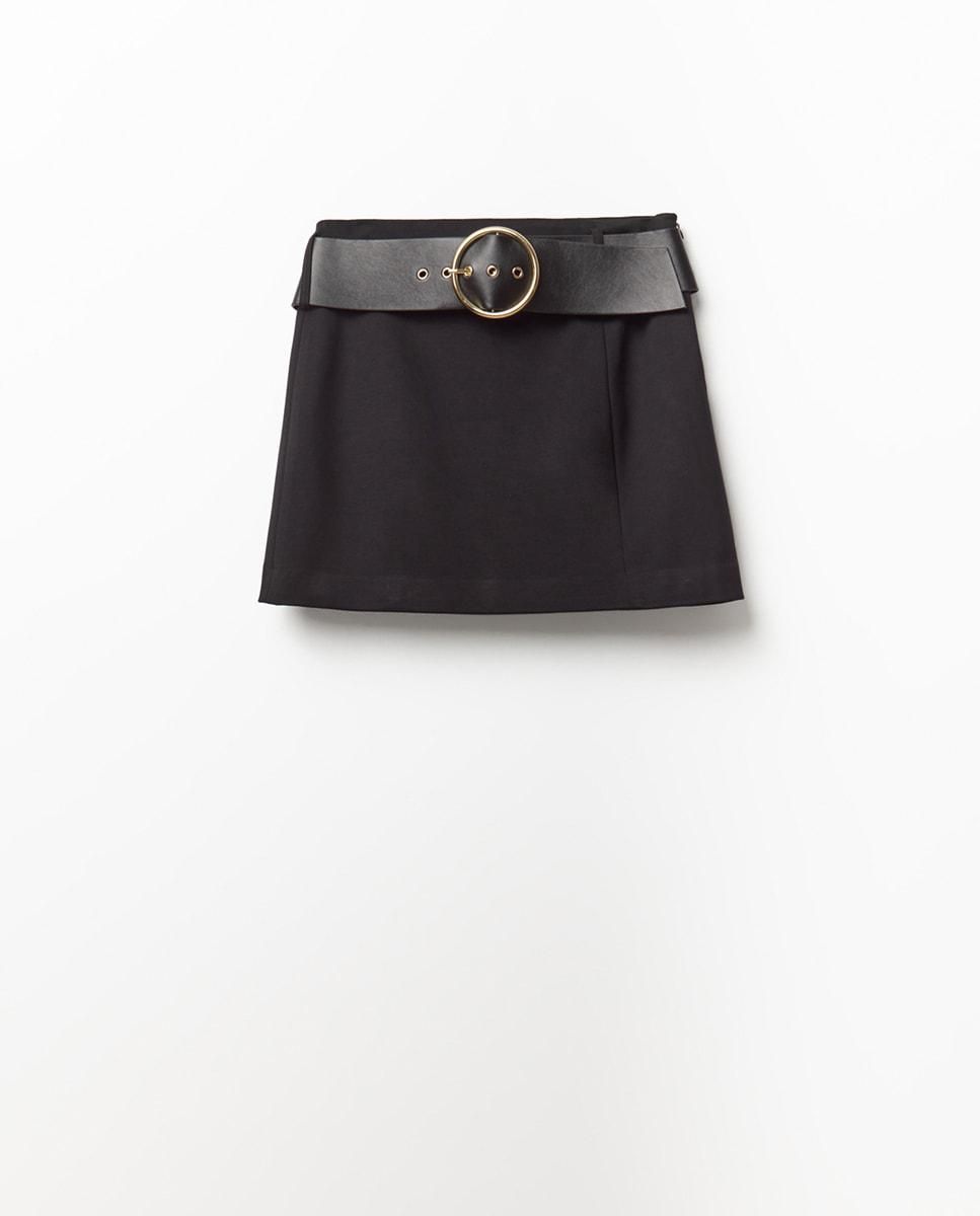 스페라 벨트 포인트 블랙 미니 스커트 56215103096 NEGRO - 상품 이미지