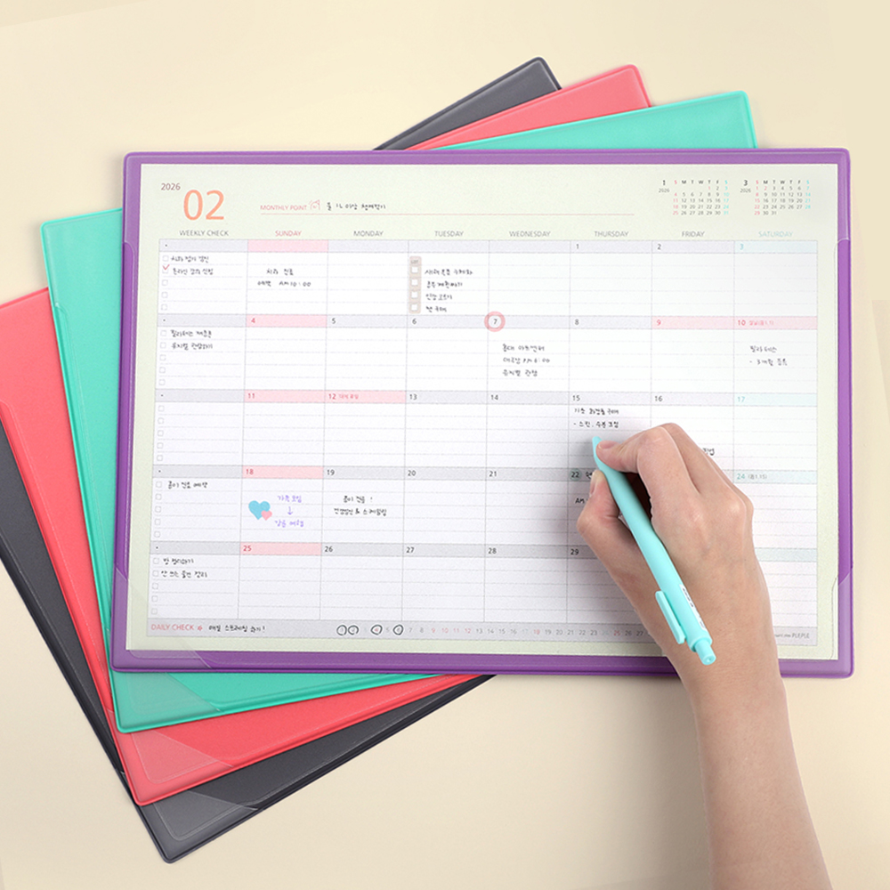 2026년 먼슬리 데스크매트 월간 달력 스케줄러 책상 마우스패드 캘린더 플래너 상세 이미지 4