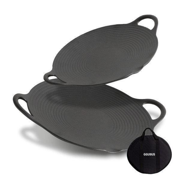 꾸버스 캠핑 그리들 28cm 가방증정 무쇠 팬 불판 바베큐그릴