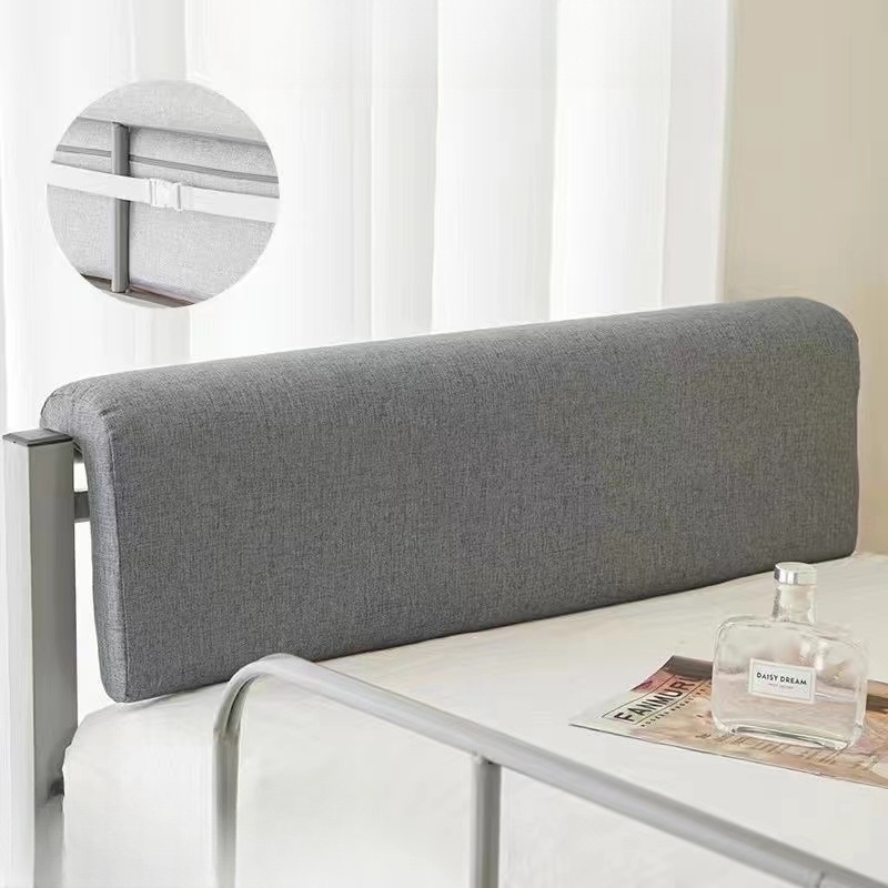 침대가드 침대 난간 쿠션 가드 낙상방지 등받이 안전 걸이형  회색 린넨 80cm 25cm - 상품 이미지