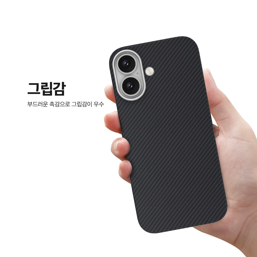랩씨 맥세이프 아라미드 카본 슬림 케이스 600D 블랙, 아이폰17 이미지 8
