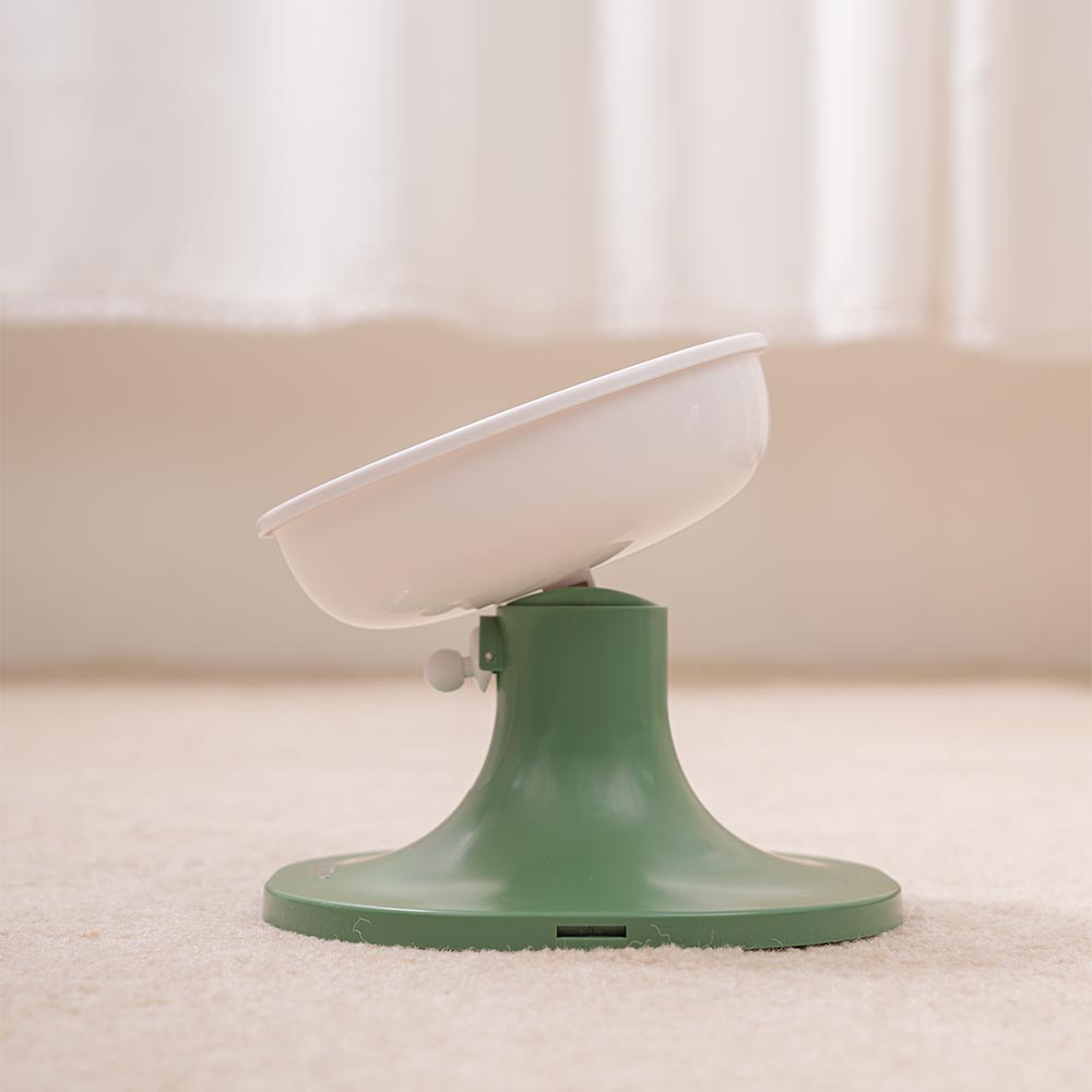 강아지밥그릇 높이조절 급체방지 애견 식기 도자기 슬로우식기 식탁 화이트