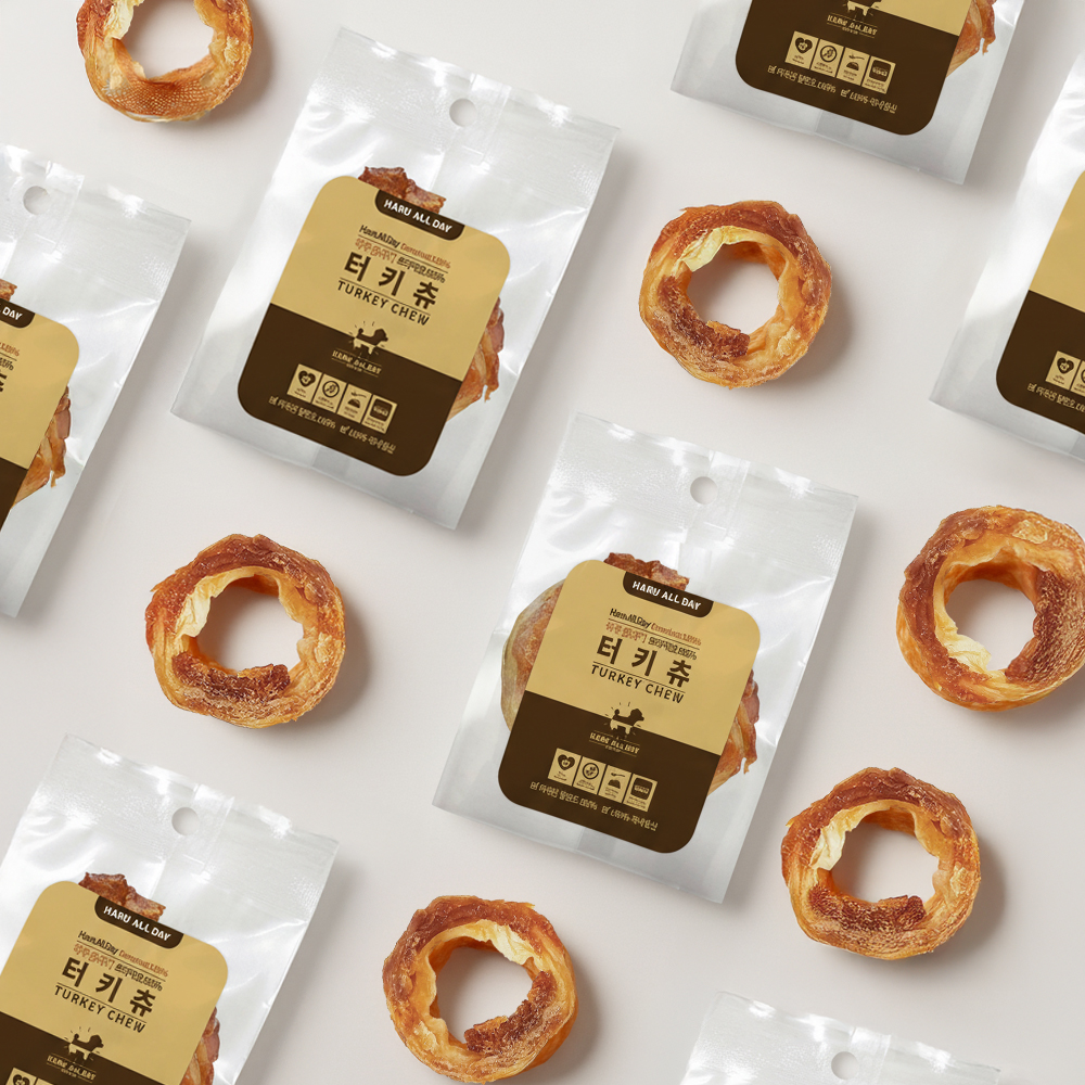 5+1 하루올데이 터키츄 100%칠면조 오래먹는 덴탈 치석제거 강아지 간식 12g, 6개