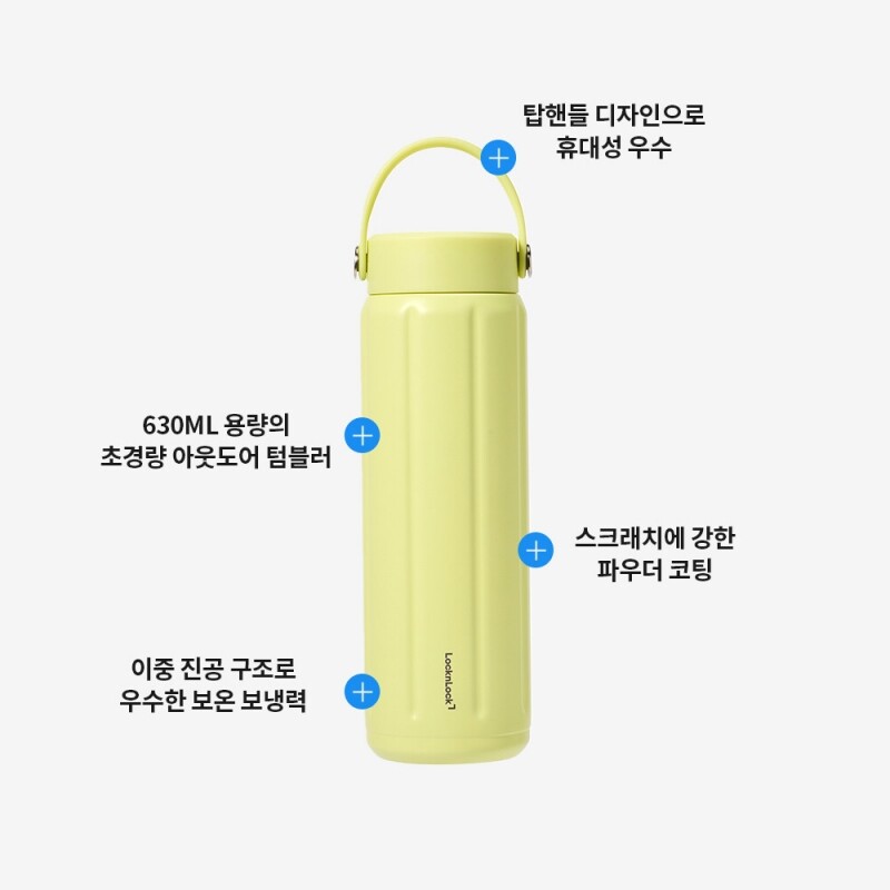 락앤락 스포츠 슬로 울트라라이트 각인텀블러630ml 손잡이 운동 각인물병 사진 이름인쇄 - 상세 이미지 4