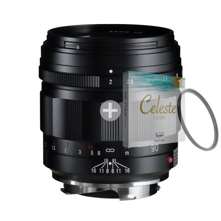 COSINA 보이그랜더 APO ULTON 90mm F2 VM 블랙 (겐코 Celeste UV 필터)