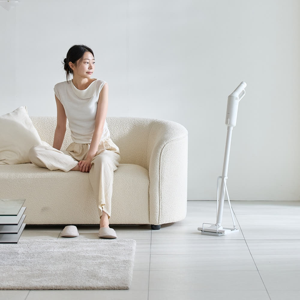 에어르 무선 미니 청소기 핸디 소형 원룸 머리카락 가벼운 더 그램 크림베이지, 풀패키지