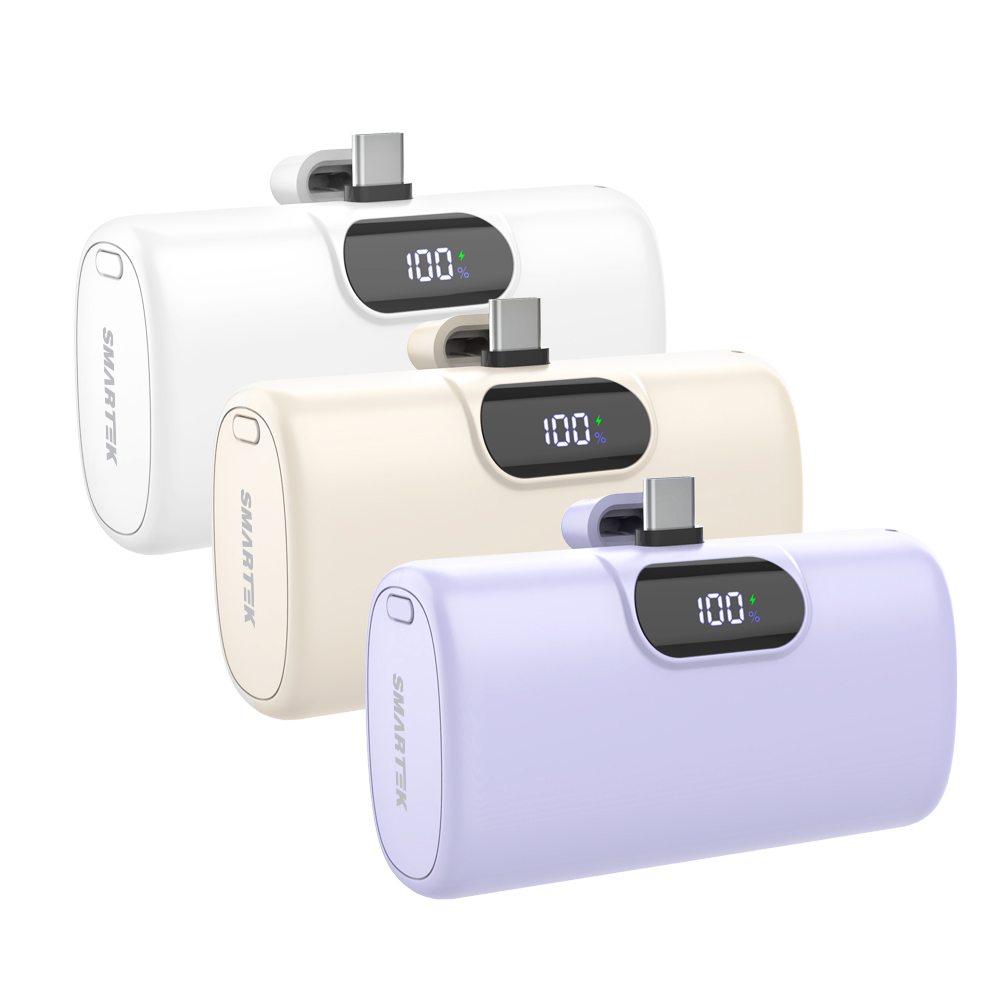 스마텍 도킹형 보조배터리 일체형 컬러 미니 C타입 대용량 10000mah 22.5W 여행용 기내반입 이미지 4