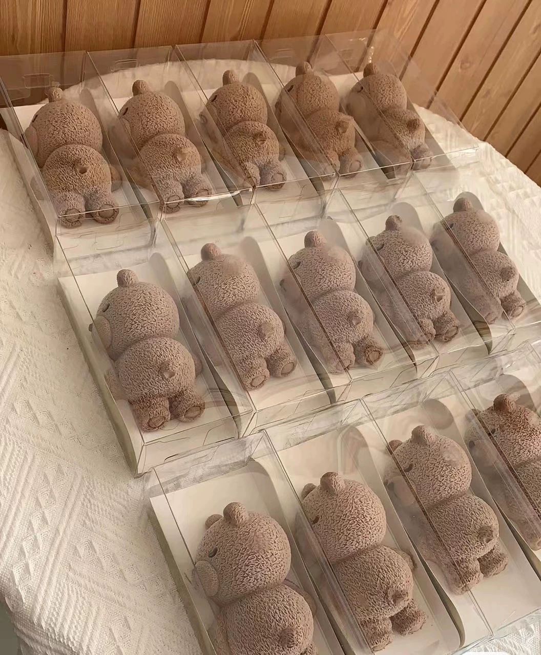푸딩 토끼 동물 애니멀 만들기 금형 카페 열쇠고리 키링 모양틀 베이킹 양갱 젤리틀 모양몰드 4인치 수면 곰 10cm - 상세 이미지 3