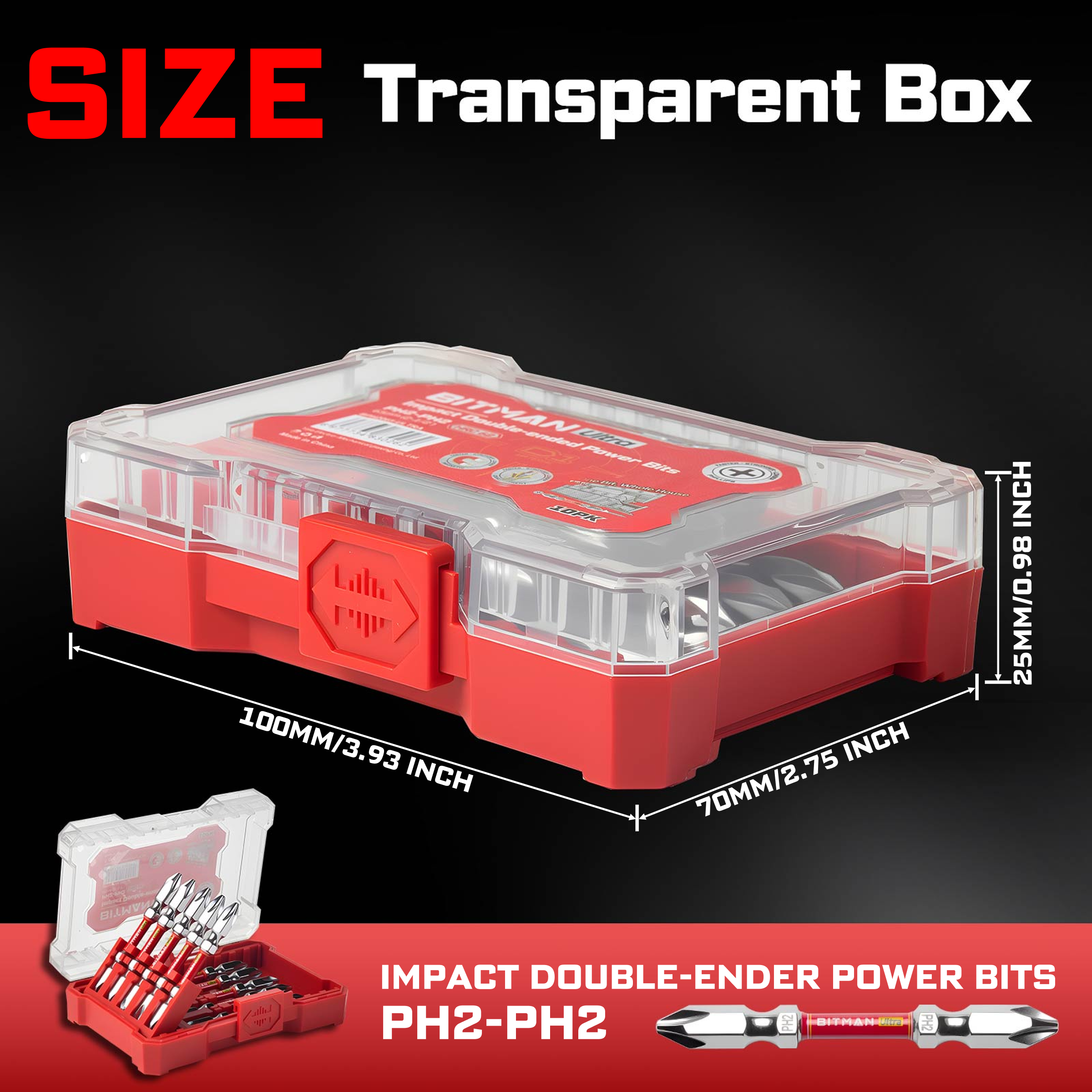 비트맨 비트 울트라 65mm HRC63 토션 임팩 드릴 십자 PH2 BPH265 1세트 이미지 7