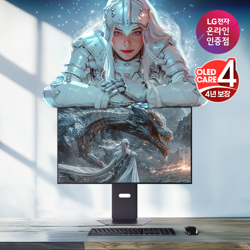 (올레드 케어 4년) 혜택가110만 LG 32GX850A OLED 4K UHD 330Hz 듀얼주사율 게이밍모니터 80~81cm(32인치) - 상품 이미지