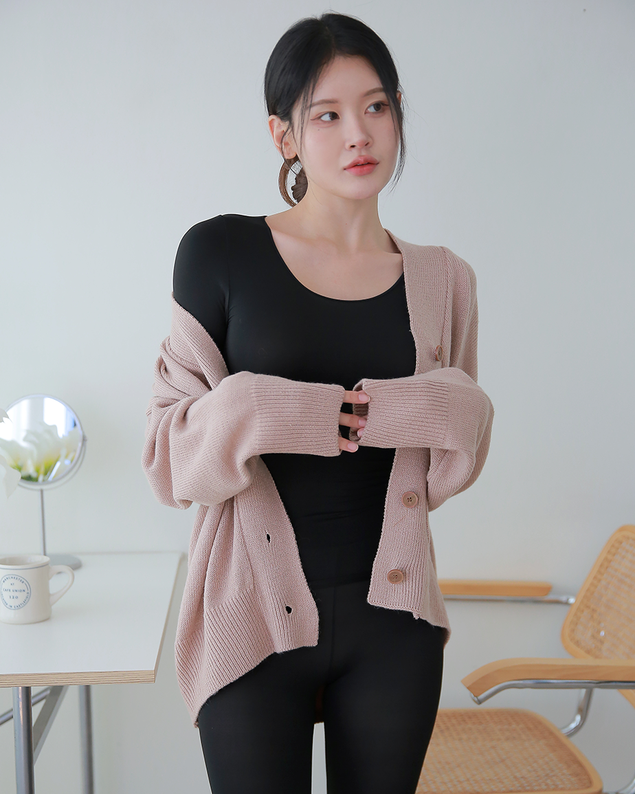 (N배송) DDO 여성 U넥 초경량 슬림핏 이너 얇은 내복 상하세트 보온 여자 내의 상의 하의 - 상세 이미지 2
