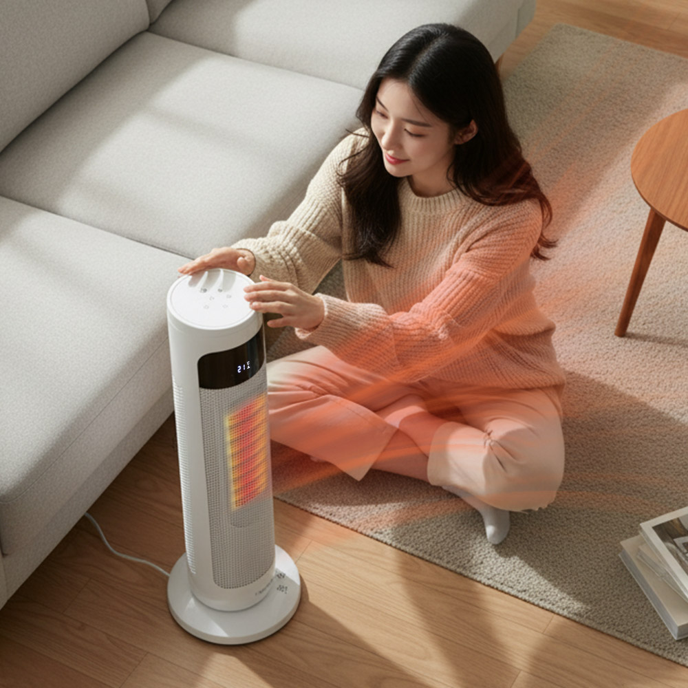 홈리아 가정용 온풍기 전기 사무실 PTC 소형 거실 미니 캠핑 원룸 저전력