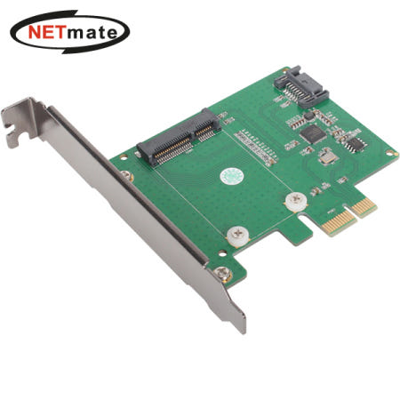 강원전자 넷메이트 Mini SATA SSD 하이브리드 디스크 PCI Express 카드(Asmedia) NM-SSP1