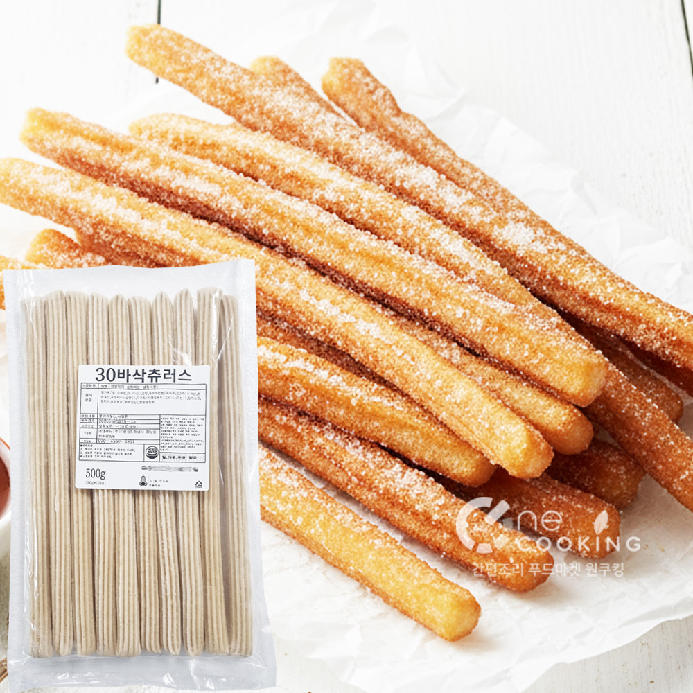 30cm 바삭 츄러스 500g 냉동생지 50g X 10개입 츄로스 카페 디저트 간식 - 상품 이미지