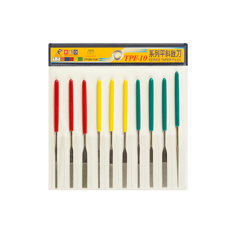 렉스리 다이아몬드줄 야스리 니들 테퍼파일 10pcs TPF-10 - 상품 이미지