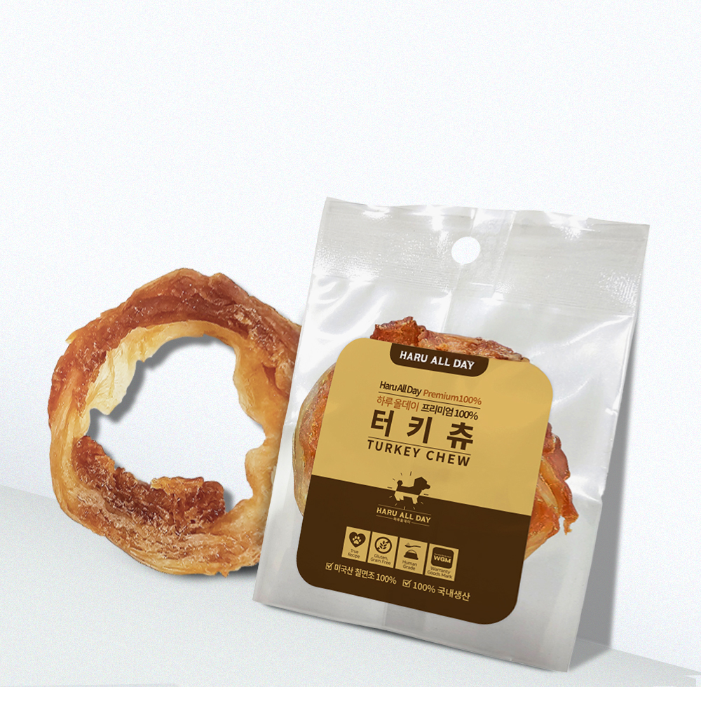 5+1 하루올데이 터키츄 100%칠면조 오래먹는 덴탈 치석제거 강아지 간식 12g, 6개