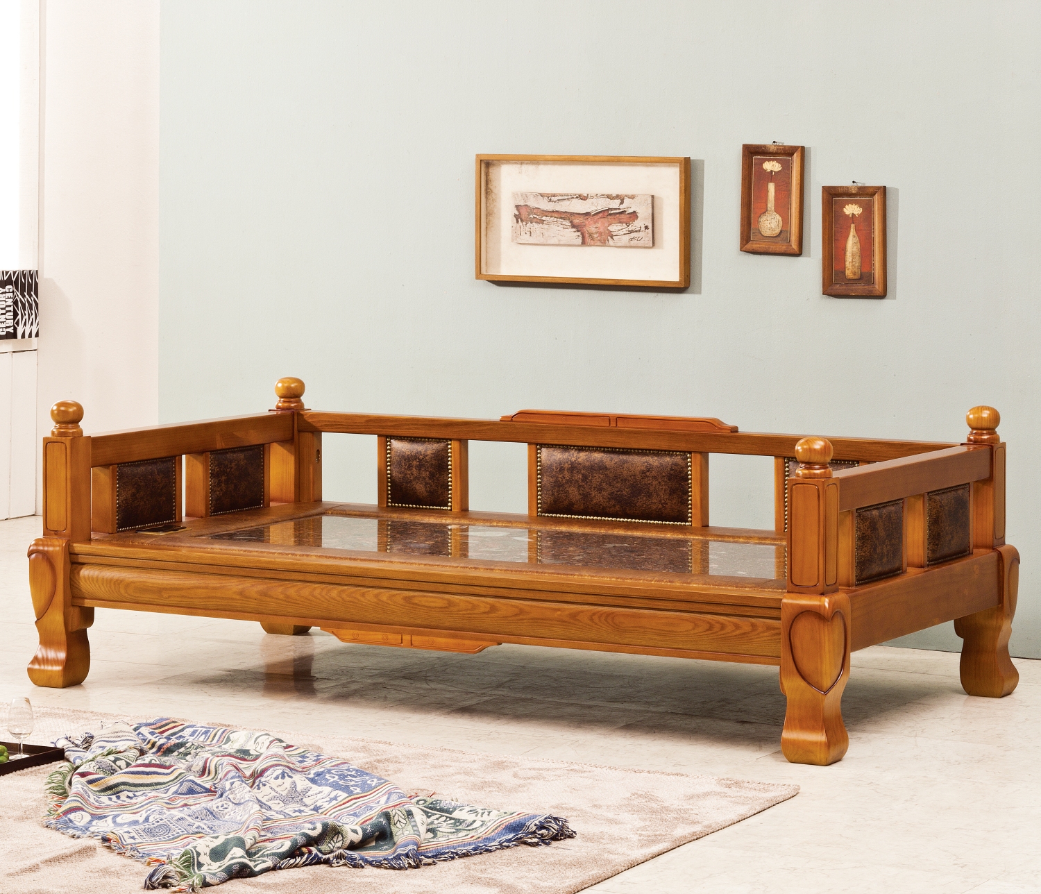 가구일상 1600 평상 황토볼 카우치 흙쇼파 황토 온열쇼파