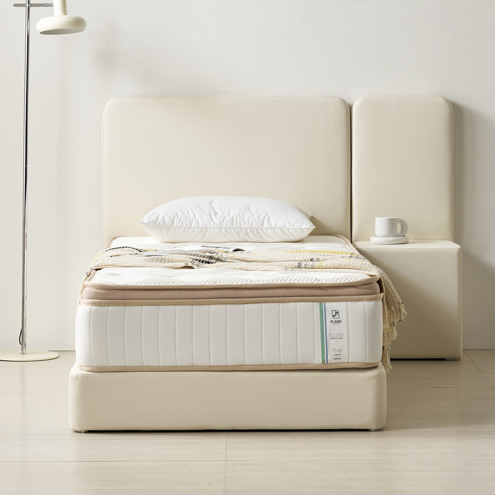 베이론 작은방 가죽 호텔식 신혼 부부 침대프레임 S(싱글), 라이트그레이