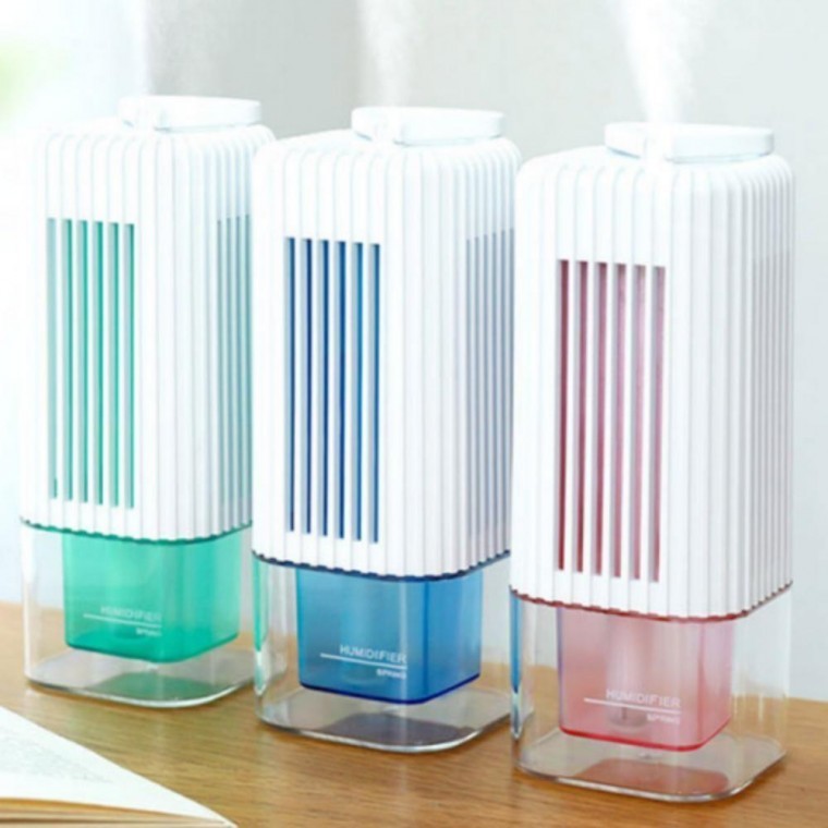 LED가습기 탁상 슬림형 가습기 사무실 무드등 LED 진동 대용량 - 메인 이미지