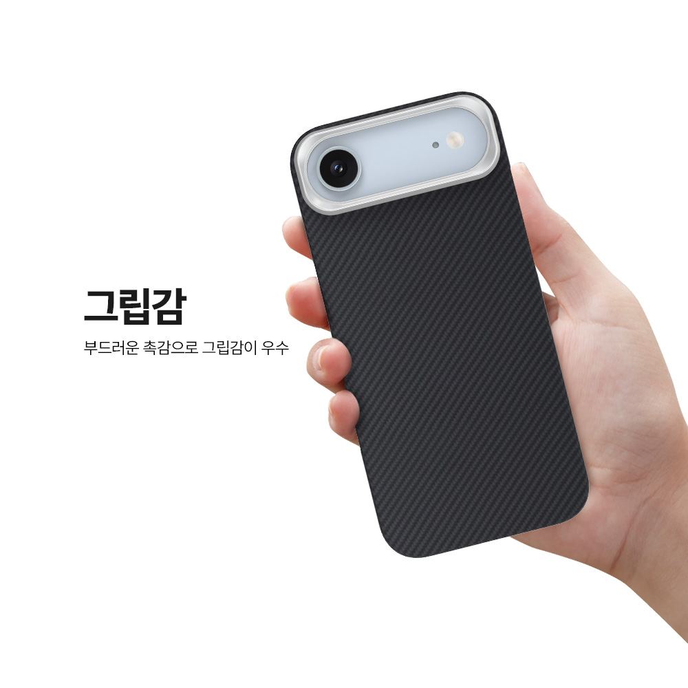 랩씨 맥세이프 아라미드 카본 슬림 케이스 600D 블랙, 아이폰 에어 이미지 8