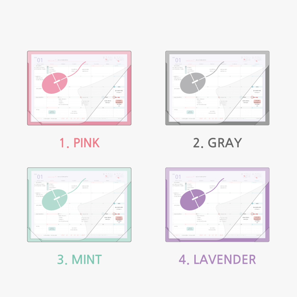 2026년 먼슬리 데스크매트 월간 달력 스케줄러 책상 마우스패드 캘린더 플래너 상세 이미지 6